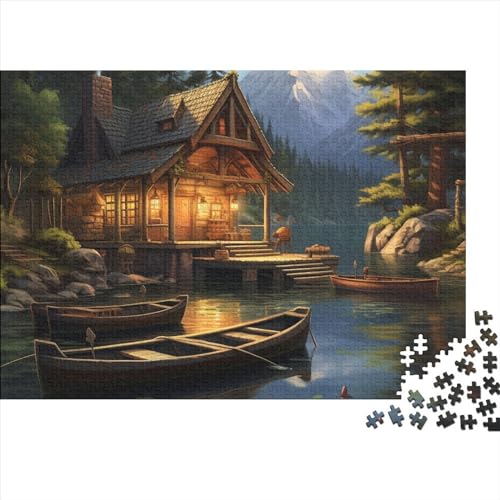 Seen Puzzle 1000 Teile Geduldsspiel Familienspaß Geistige Herausforderung Seen bei Sonnenuntergang Herausfordernde Unterhaltung Zeitvertreib Für Alle Altersgruppen 1000pcs (75x50cm) von QAHSWIALN