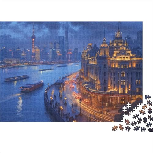 Stadtbild Puzzle 1000 Teile Legespiel Schwierigkeitsgrad Familienspaß Londoner Stadtbild Kinder Puzzle Herausfordernde Unterhaltung Zeitvertreib Für Alle Altersgruppen 1000pcs (75x50cm) von QAHSWIALN