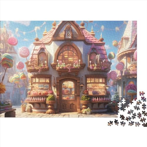 Süßwarenladen Puzzle 1000 Teile Legespiel Schwierigkeitsgrad Logikspiel Gemütlicher Dessert Shop Entspannung Durch Puzzeln Zeitvertreib Für Alle Altersgruppen 1000pcs (75x50cm) von QAHSWIALN