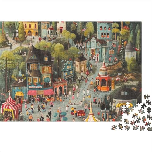 Vergnügungspark Puzzle 1000 Teile Puzzle-Herausforderung Geduldsspiel Familienspaß Die Themenparks Kinder Puzzle Herausfordernde Unterhaltung Grips-Spiel 1000pcs (75x50cm) von QAHSWIALN