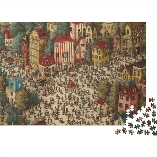 Vergnügungspark Puzzle 1000 Teile Puzzle-Herausforderung Geduldsspiel Logikspiel Kinder Puzzle Die Themenparks Herausfordernde Unterhaltung Zeitvertreib Für Alle Altersgruppen 1000pcs (75x50cm) von QAHSWIALN