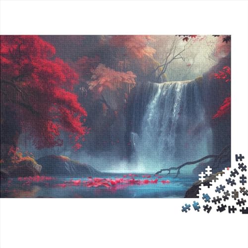 Wasserfälle Puzzle 1000 Teile Puzzle-Herausforderung Geduldsspiel Logikspiel Kinder Puzzle Shanjian Wasserfall Herausfordernde Unterhaltung Zeitvertreib Für Alle Altersgruppen 1000pcs (75x50cm) von QAHSWIALN