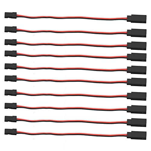 QANYEGN 10PCS Servo-Verlängerungskabel, 3-polige Verlängerungskabel-Kabelanschlüsse, Servo-Verlängerungsanschluss-Steuerplatinendraht zum Austausch (200mm Male to Female) von QANYEGN