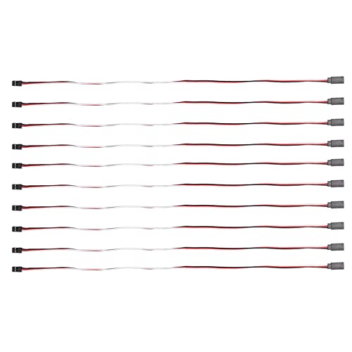 QANYEGN 10PCS Servo-Verlängerungskabel, 3-polige Verlängerungskabel-Kabelanschlüsse, Servo-Verlängerungsanschluss-Steuerplatinendraht zum Austausch (500mm Male to Female) von QANYEGN