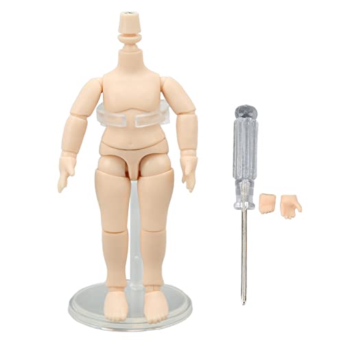 QANYEGN 4,1-Zoll-Puppenkörper, Gelenkbewegliches Puppen-Halbzeugmodell, Puppen-PVC-Körperersatz für 1/12 Actionfigurenspielzeug (Milchiges Weiß) von QANYEGN