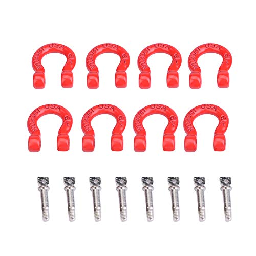 QANYEGN 8PCS Metall-Anhängerverriegelung, Metall-Anhänger-Bergungsverriegelung, Kettenfahrzeug-Anhängerhaken Für RC-Kletterfahrzeuge von QANYEGN