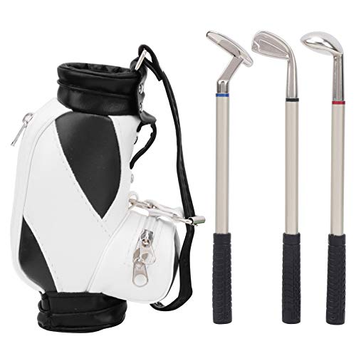 QANYEGN Mini Golfstifterhalter mit Stift, Golfgeschenke für Männer, Männer Golfstifthalter Strumpf für Schreibtischdekoration Golfgeschenk für Golferfreunde Fans (Schwarz Weiß) von QANYEGN