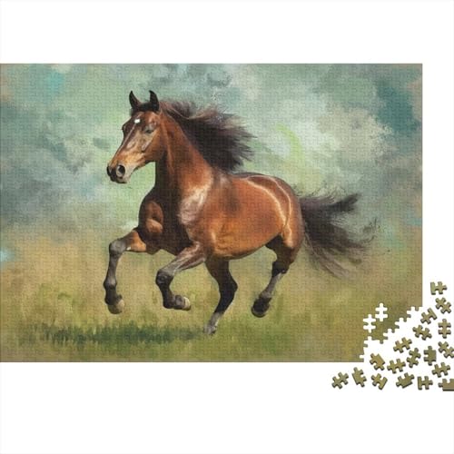 Pferd Puzzle 1000 Teile Puzzle Für Erwachsene Und Kinder Ab 14 Jahren Puzzel 1000pcs (75x50cm) von QBEGAMROL