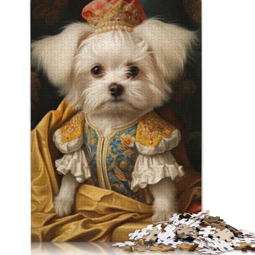 Hund in königlicher Kleidung, anspruchsvolles Puzzle aus 100 Prozent recyceltem Karton, Geburtstagsgeschenk für Erwachsene, 1000 Teile (40 Hund in königlicher Kleidung, anspruchsvolles Puzzle aus 100 Prozent recyceltem Karton, Geburtstagsgeschenk für Erwachsene, 1000 Teile (40 von QBIREX
