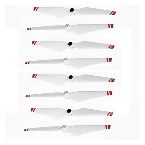 QBJSQYOT 4/8 stücke 9450 Propeller for D-JI Phantom 3 Erweiterte Standard Pro SE 2 Vision Drone Teile Requisiten Ersatz Klinge Drone zubehör(White Red 8pcs) von QBJSQYOT