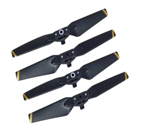 QBJSQYOT 4 stücke Funken 4730F 4730 Propeller Props Klinge CCW/CW Carbon Faser Verbund Geräuscharm Quick Release Ersatzteile for D-JI Funken Prop(2 Pairs Yellow Edge) von QBJSQYOT