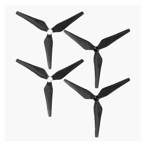 QBJSQYOT Carbon Propeller 9450F for D-JI Phantom 2 Phantom 3 Drone Klingen Teile Drone Zubehör(4pcs Black Silver-3) von QBJSQYOT