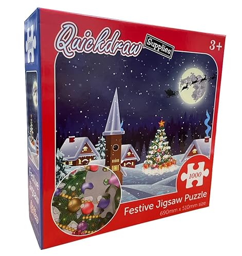 Christmas Village Puzzle für Erwachsene und Kinder, 1000 Teile von QDS