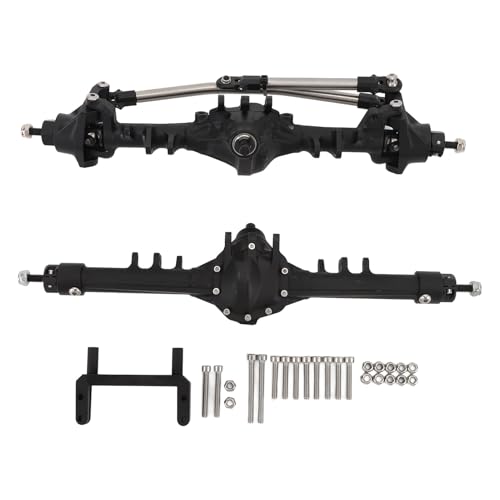 QERLONG RC -Achsenbaugruppe Aluminiumlegierung vordere Heck -Gerade -Achsen -Upgrade -Teile schwarz für SCX10 II Currie Rockjock 1/10 RC Crawler von QERLONG