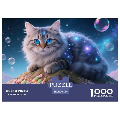 Cat, 1000-Teile-Puzzlespiel, Fesselndes Und Kreatives Erlebnis, Ideal Für Zuhause Oder Als Geschenk, Ab 10 Jahren, 70x50cm/1000pcs Cat, 1000-Teile-Puzzlespiel, Fesselndes Und Kreatives Erlebnis, Ideal Für Zuhause Oder Als Geschenk, Ab 10 Jahren, 70x50cm/1000pcs von QEVAWPAE