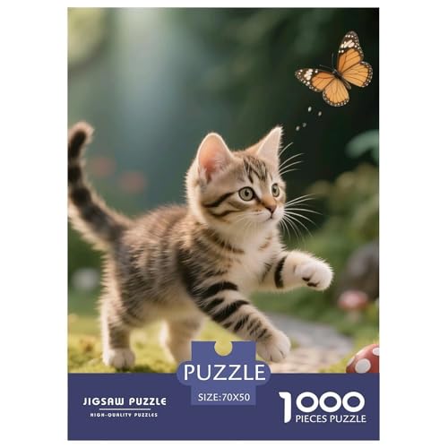 Cat, 1000-Teile-Puzzlespiel, Fesselndes Und Kreatives Erlebnis, Ideal Für Zuhause Oder Als Geschenk, Ab 10 Jahren, 70x50cm/1000pcs Cat, 1000-Teile-Puzzlespiel, Fesselndes Und Kreatives Erlebnis, Ideal Für Zuhause Oder Als Geschenk, Ab 10 Jahren, 70x50cm/1000pcs von QEVAWPAE