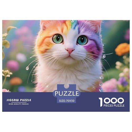 Cat, 1000-Teile-Puzzlespiel, Harmonische Und Entspannende Freizeit, Geeignet Für Die Ganze Familie, Ab 10 Jahren, 70x50cm/1000pcs Cat, 1000-Teile-Puzzlespiel, Harmonische Und Entspannende Freizeit, Geeignet Für Die Ganze Familie, Ab 10 Jahren, 70x50cm/1000pcs von QEVAWPAE