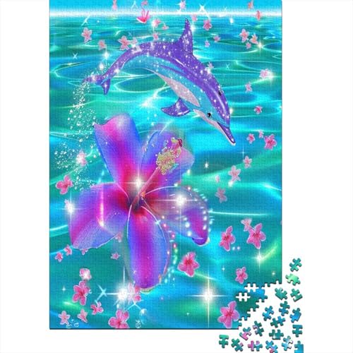 Delphin Puzzle 1000 Teile Erwachsene, Puzzlespiel Jigsaw Puzzles Erwachsenen Puzzlespiel Puzzel 1000pcs (75x50cm) von QFVANSIYO