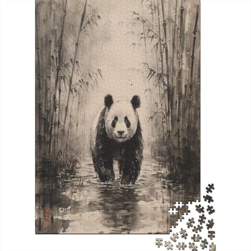 Panda Puzzle 1000 Teile Puzzle Für Erwachsene Und Kinder Ab 14 Jahren Puzzel 1000pcs (75x50cm) von QFVANSIYO