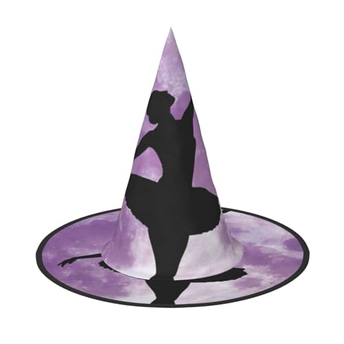 QGWDYYJQ Ballerina Dance bedruckter Halloween-Hut Hexenhut Halloween Glow Hat von QGWDYYJQ