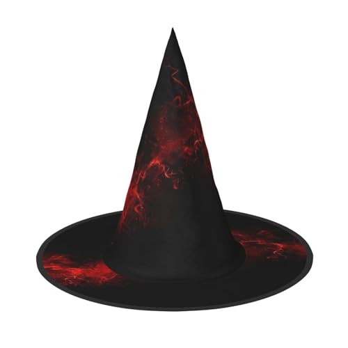 QGWDYYJQ Explosion Burst Red Black Printed Halloween Hat Hexenhut Halloween Glow Hat von QGWDYYJQ