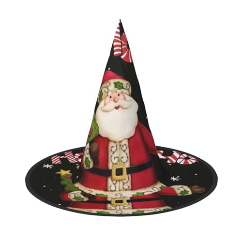 QGWDYYJQ Frohe Weihnachten gedruckt Halloween Hut Hexenhut Halloween Glow Hat von QGWDYYJQ