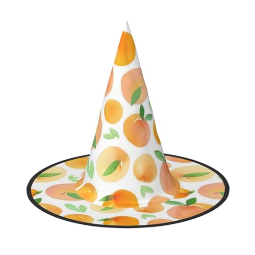 QGWDYYJQ Pfirsichfarbener Halloween-Hut Hexenhut Halloween Glow Hat von QGWDYYJQ