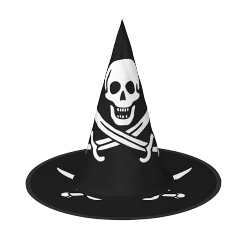 QGWDYYJQ Piratenflagge bedruckter Halloween-Hut Hexenhut Halloween Glow Hat von QGWDYYJQ