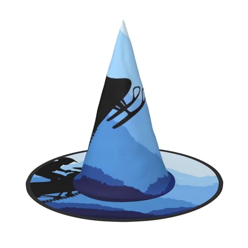 QGWDYYJQ Schneemobil bedruckter Halloween-Hut Hexenhut Halloween Glow Hat von QGWDYYJQ