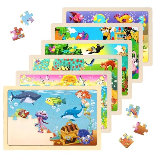 Kinderpuzzle ab 3,Klassische Puzzles Kinder,7 Verschiedene Thematische Tierwelt Puzzles,Puzzle 7×24 Teile,Puzzlespiel Geschenke für Jungen und Mädchen, für Kinder Puzzle ab 3 Jahren von QHSXMQ