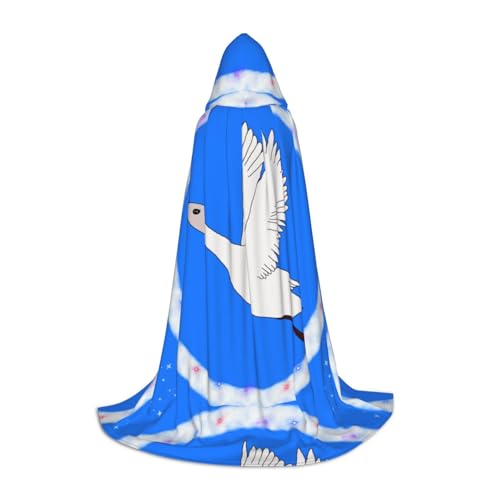 QHZLY Fliegende weiße Gans Kapuzenumhang L für Teenager Langer Umhang Cosplay Maskerade Bühnenkostüm Comic-Con Karneval Rollenspiel QHZLY Fliegende weiße Gans Kapuzenumhang L für Teenager Langer Umhang Cosplay Maskerade Bühnenkostüm Comic-Con Karneval Rollenspiel von QHZLY