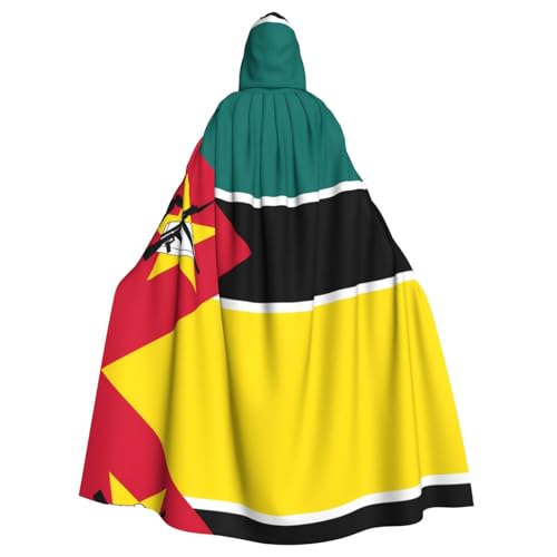 QHZLY Halloween-Flagge von Mosambik, Kapuzenumhang für Erwachsene, Cosplay-Kostüm für Maskerade, Mottoparty, Bühnenaufführung QHZLY Halloween-Flagge von Mosambik, Kapuzenumhang für Erwachsene, Cosplay-Kostüm für Maskerade, Mottoparty, Bühnenaufführung von QHZLY