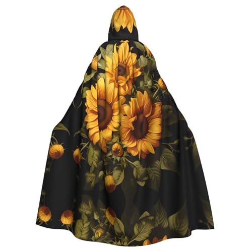 QHZLY Halloween mit gelber Sonnenblume Kapuzenumhang für Erwachsene, Cosplay-Kostüm für Maskerade, Mottoparty, Bühnenaufführung QHZLY Halloween mit gelber Sonnenblume Kapuzenumhang für Erwachsene, Cosplay-Kostüm für Maskerade, Mottoparty, Bühnenaufführung von QHZLY