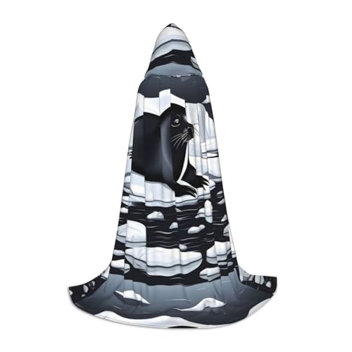 QHZLY Robben auf Eis Kapuzenumhang L für Teenager Langer Umhang Cosplay Maskerade Bühnenkostüm Comic-Con Karneval Rollenspiel QHZLY Robben auf Eis Kapuzenumhang L für Teenager Langer Umhang Cosplay Maskerade Bühnenkostüm Comic-Con Karneval Rollenspiel von QHZLY