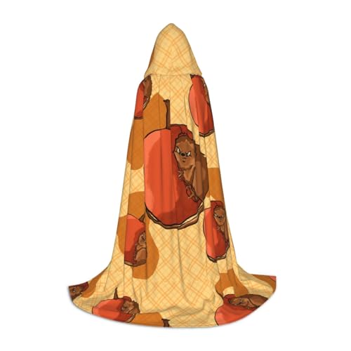 QHZLY Süßer kleiner Hamster Kapuzenumhang L für Teenager Langer Umhang Cosplay Maskerade Bühnenkostüm Comic-Con Karneval Rollenspiel QHZLY Süßer kleiner Hamster Kapuzenumhang L für Teenager Langer Umhang Cosplay Maskerade Bühnenkostüm Comic-Con Karneval Rollenspiel von QHZLY