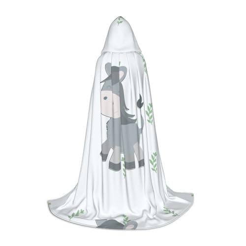 QHZLY lächelnder Esel Kapuzenumhang L für Teenager Langer Umhang Cosplay Maskerade Bühnenkostüm Comic-Con Karneval Rollenspiel QHZLY lächelnder Esel Kapuzenumhang L für Teenager Langer Umhang Cosplay Maskerade Bühnenkostüm Comic-Con Karneval Rollenspiel von QHZLY