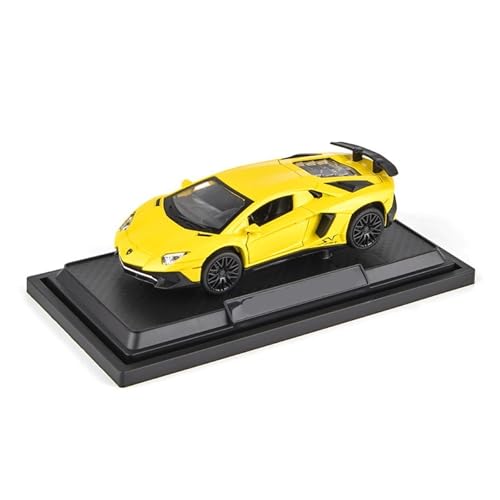 1:32 Sportwagen Sound und Licht Spielzeug Auto Musik Modell Ornamente Sammlung(32016Yellow) von QIANKA