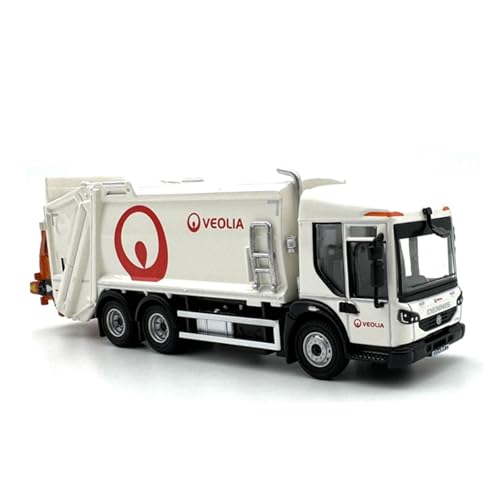 QIANKA 1:76 Dennis Müllabfuhrwagen Multifunktionales Technisches Fahrzeug Modellauto Fan-Sammlung(White) von QIANKA