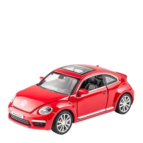 Für: BEATLE 1/32 Skala Sportwagen Legierung Automodell Mit Hoher Simulation Von Zurück Sound Und Lichtfunktion(Rot) von QIANKA