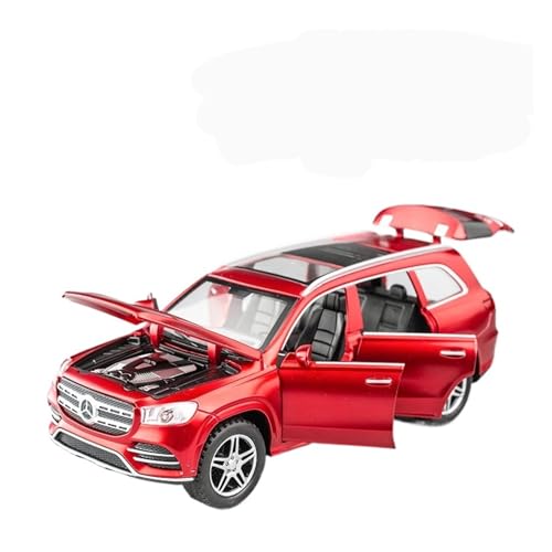 Für: BENZ GLS 1/32 Skala Sportwagen Legierung Automodell Mit Hoher Simulation Von Zurück Sound Und Lichtfunktion(Rot) von QIANKA