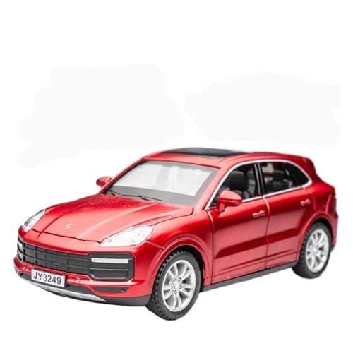 Für: CAYENNE 1/32 Skala Sportwagen Legierung Automodell Mit Hoher Simulation Von Zurück Sound Und Lichtfunktion(Rot) von QIANKA