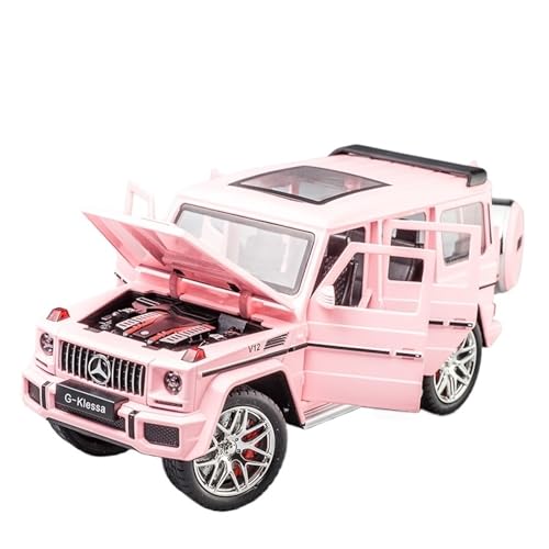 Für: G-KLESSA G63 1/24 Skala Legierung Automodell Mit Hoher Simulation Ziehen Zurück Sound Und Lichtfunktion(Pink) von QIANKA