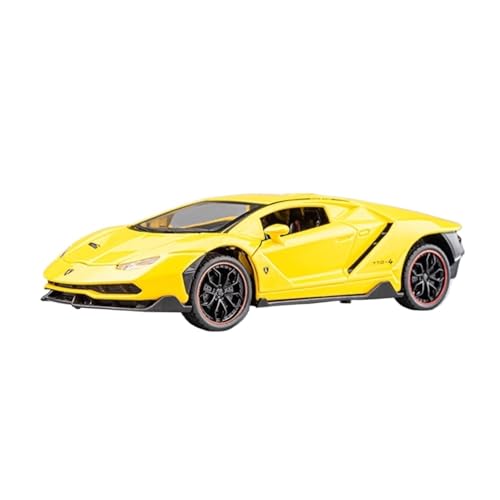 Für: LAMBO LP770-4 1/24 Skala Sportwagen Legierung Automodell Mit Hoher Simulation Von Zurück Sound Und Lichtfunktion(Yellow) von QIANKA