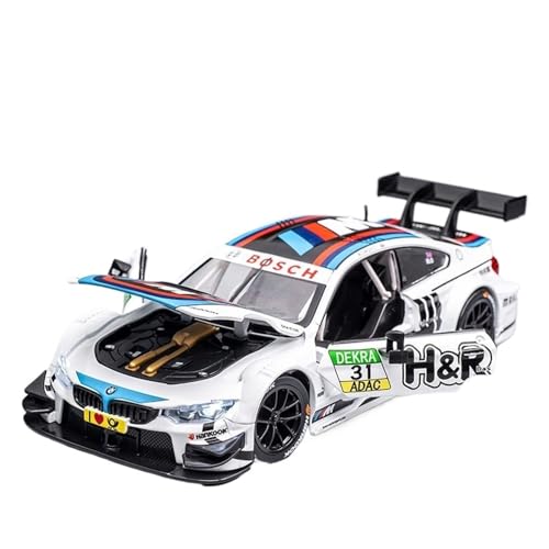 Für: M4 DTM #31/#16 Rennauto 1/24 Skala Sportwagen Legierung Automodell Mit Hoher Simulation Von Zurückziehen Sound Und Lichtfunktion(Weiß) von QIANKA