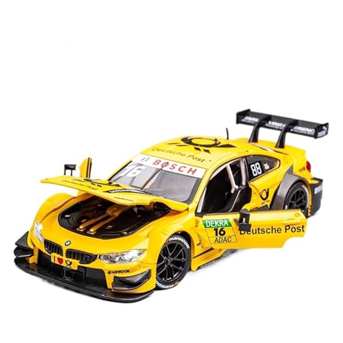 Für: M4 DTM #31/#16 Rennauto 1/24 Skala Sportwagen Legierung Automodell Mit Hoher Simulation Von Zurückziehen Sound Und Lichtfunktion(Yellow) von QIANKA