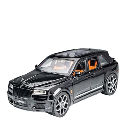 Für: RR Cullinan Schwarz Abzeichen 1/24 Skala Legierung Automodell Mit Hoher Simulation Ziehen Zurück Sound Und Lichtfunktion(Black) von QIANKA