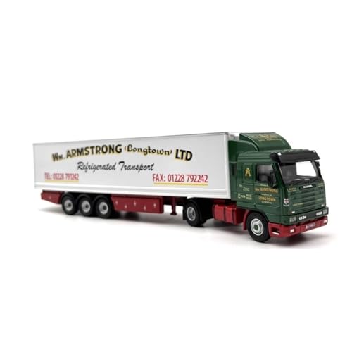 QIANKA 1:76 Maßstab Scania-143 Werbeanhänger Multifunktionstechnik Fahrzeug Modellauto Fan-Sammlung von QIANKA