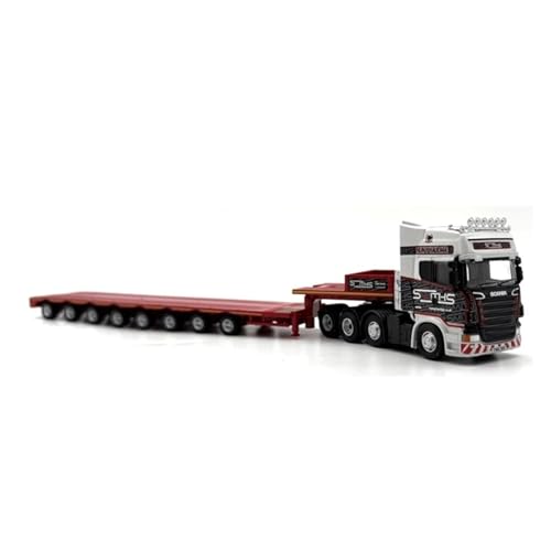 QIANKA Scania-Mehrachs-Tiefladeanhänger im Maßstab 1:76. Multifunktionales technisches Fahrzeugmodell. Auto-Fan-Sammlung. von QIANKA