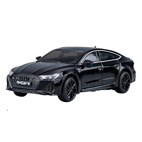 QIANKA 1/24RS7 Simulation Auto Modell Legierung Druckguss-Prozess Sound Und Licht Pull Back Spielzeug(Black) von QIANKA