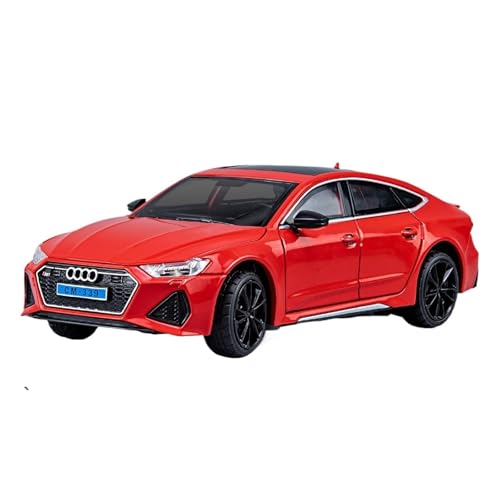 QIANKA 1/24RS7 Simulation Auto Modell Legierung Druckguss-Prozess Sound Und Licht Pull Back Spielzeug(Red) von QIANKA